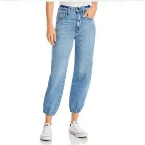 Frame Jeans The Lounge High Rise Cropped in Chill Relaxed Look Designer Jogger
